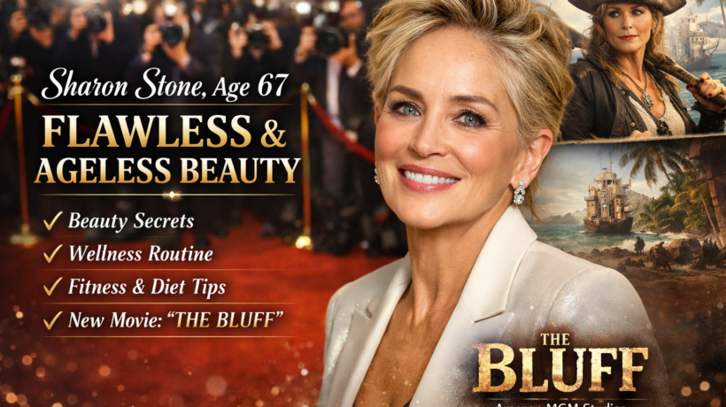 The Bluff, Sharon Stone, age 67, displayed a remarkably flawless and perfect skin texture
